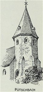 Luthmer VI-159c-Turmstudien 1 Romanische Türme mit Zeltdach und Gruppenfenstern-Pütschbach