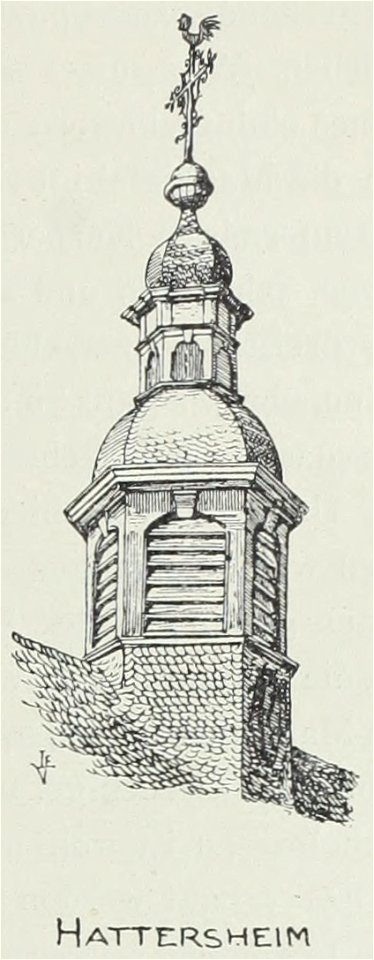 Luthmer VI-166c-Turmstudien 8 spätere Dachreiter-Formen-Hattersheim