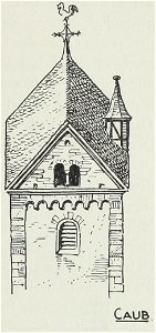 Luthmer VI-160c-Turmstudien 2 Romanische Türme mit Rautendach Türme mit freien Giebeln-Caub