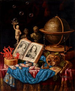 Allegory of Charles I of England and Henrietta of France in a Vanitas Still Life. Free illustration for personal and commercial use.