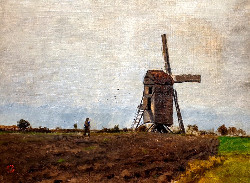 László Paál - Windmill in Beilen