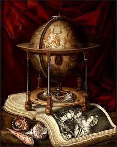 Carstian Luyckx - Vanitas Still Life with Celestial Globe. Free illustration for personal and commercial use.