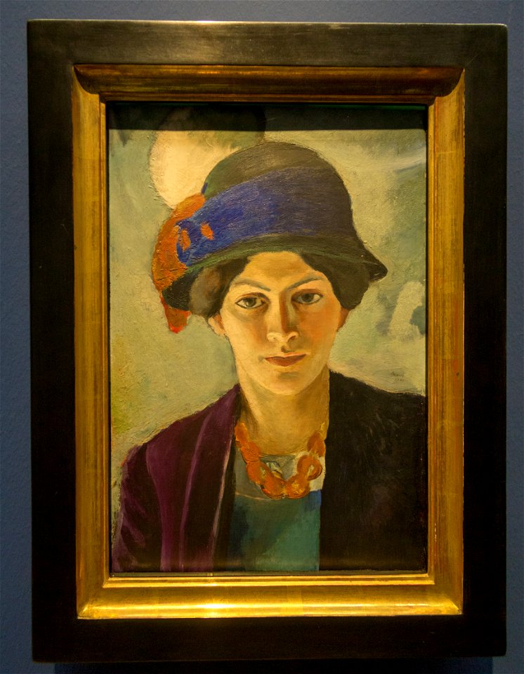 LWL Museum für Kunst und Kultur-Macke-Frau des Künstlers mit Hut DSC5727