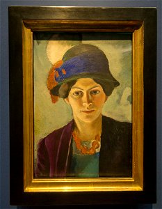 LWL Museum für Kunst und Kultur-Macke-Frau des Künstlers mit Hut DSC5727