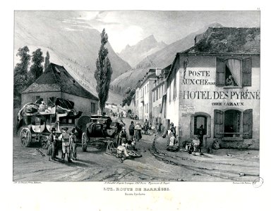 Luz, route de Barrèges (i.e. Barèges) (Hautes Pyrénées) - Fonds Ancely - B315556101 A JACOTTET 1 037 (cropped)