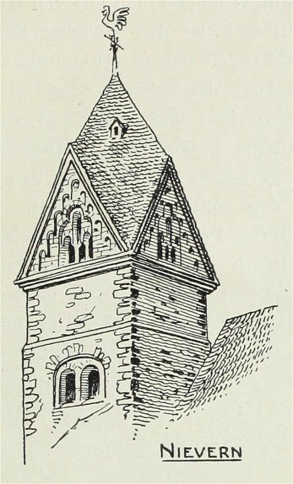 Luthmer VI-160a-Turmstudien 2 Romanische Türme mit Rautendach Türme mit freien Giebeln-Nievern