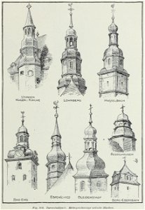 Luthmer VI-164-Turmstudien 6 Mehrgeschossige welsche Hauben