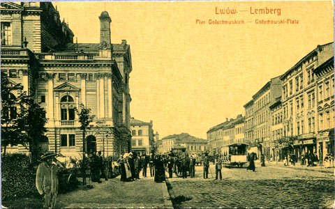Lwów - Lemberg. Plac Gołuchowskich - Gołuchowski-Platz