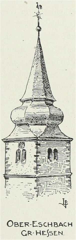 Luthmer VI-166g-Turmstudien 8 spätere Dachreiter-Formen-Ober-Eschbach Gr Hessen