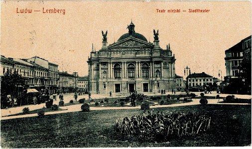 Lwów - Lemberg. Teatr miejski - Stadttheater