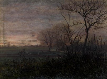 Léon Bonvin - Plowing at Dusk - Walters 371650