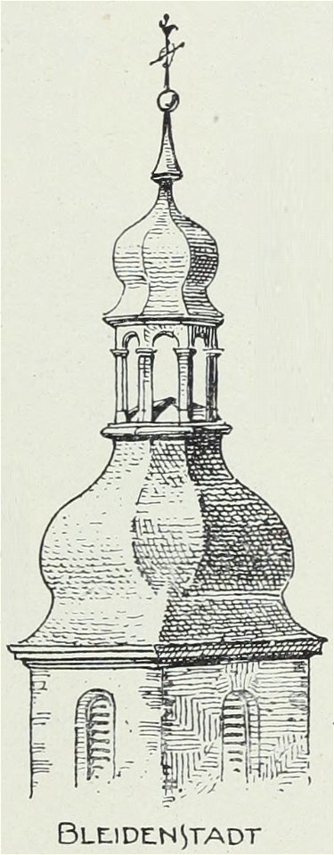 Luthmer VI-164f-Turmstudien 6 Mehrgeschossige welsche Hauben-Bleidenstadt