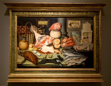 LWL Museum für Kunst und Kultur-Ludger tom Ring II (Umkreis)-Küchenstück mit Kalbskopf und Hochzeit zu Kana DSC5624