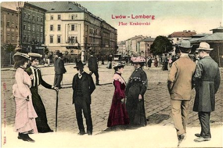 Lwów-Lemberg. Plac Krakowski -1904