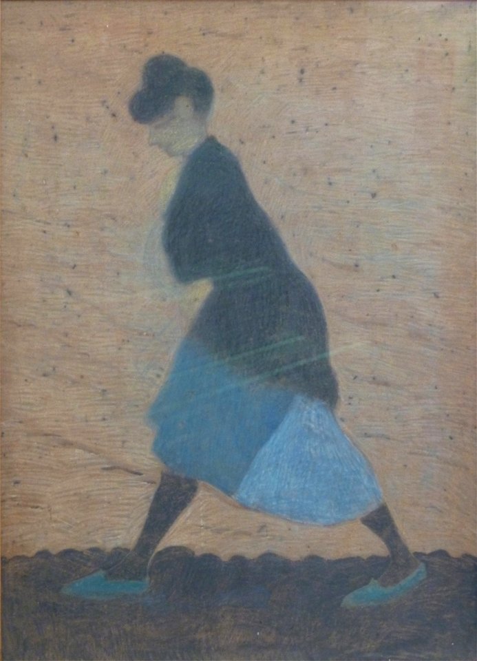 Léon Spilliaert (1913) - Vissersvrouw stappend naast het water