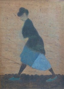 Léon Spilliaert (1913) - Vissersvrouw stappend naast het water