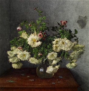 Léon Bonvin - Still Life with Vase of Chrysanthemus - Walters 371658 (2)