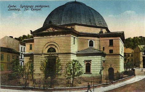 Lwów. Synagoga postępowa. - Lemberg. Isr.Tempel