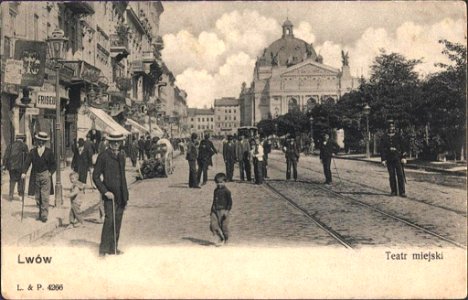 Lwów. Ul.K.Ludwika. Teatr Miejski