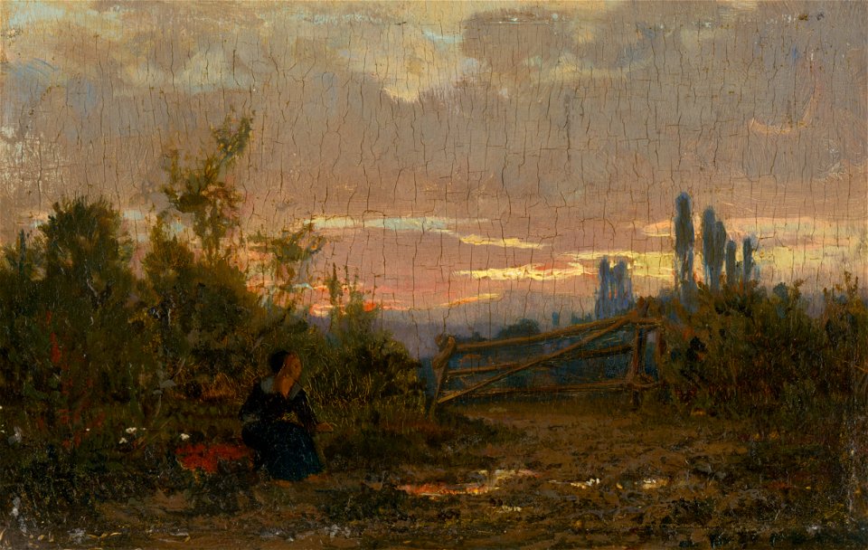 László Paál - Early Evening Landscape - O 2918 - Slovak National Gallery