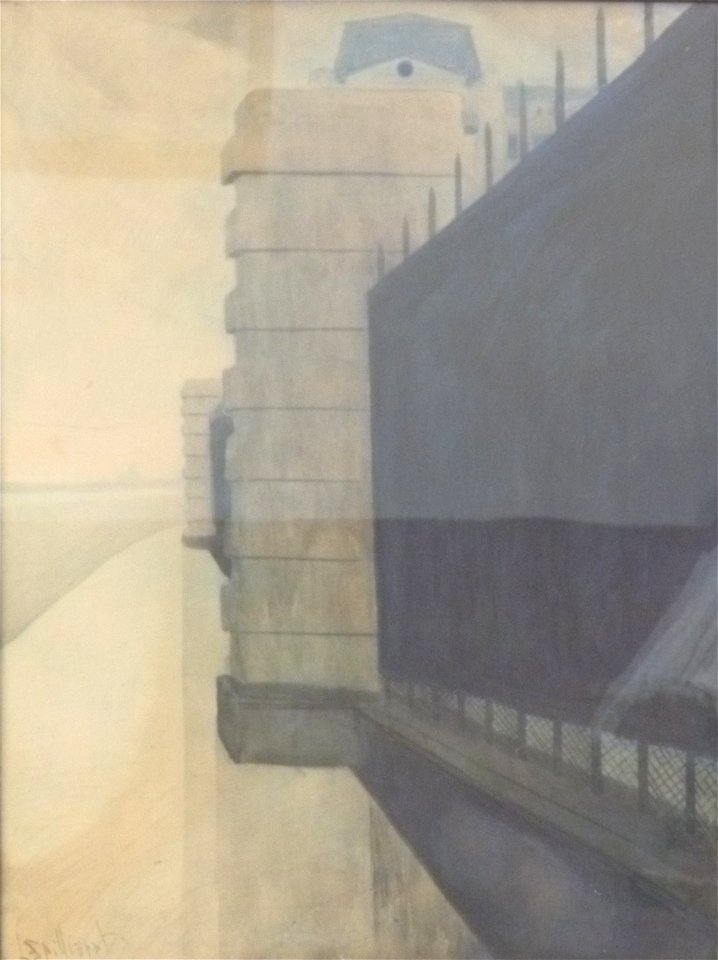 Léon Spilliaert (1909) - De omheining van het Royal Palace Hotel, Oostende