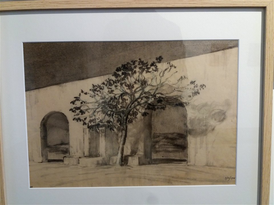 Lyon 9e - Fort de Vaise - Tony Garnier, l'œuvre libre - Arbre solitaire, 9 décembre 1921