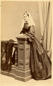 Lydia Jackson Emerson by Black & Case, 1866, albumen silver print, from the National Portrait Gallery - NPG-S NPG 78 5Emerson-000001
