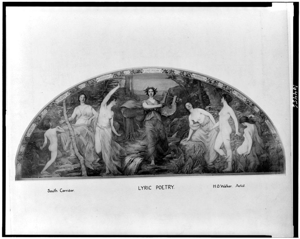 Lyric poetry south corridor - H.O. Walker, artist. LCCN91480630
