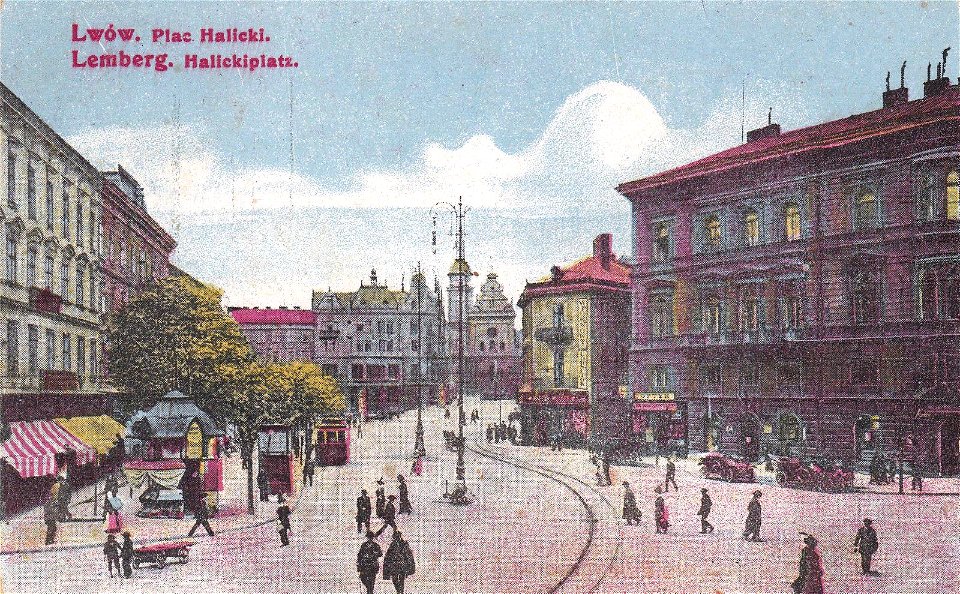 Lwów. - Plac Halicki. Lemberg. - Halickiplatz