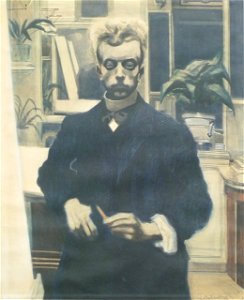 Léon Spilliaert (1908) - Zelfportret met rood potlood