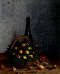 Léon Bonvin - Still Life with Wine, Fruit, and Nuts - Walters 371659 (2)