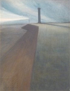 Léon Spilliaert (1903) - Dijk en vuurtoren (seinpaal)