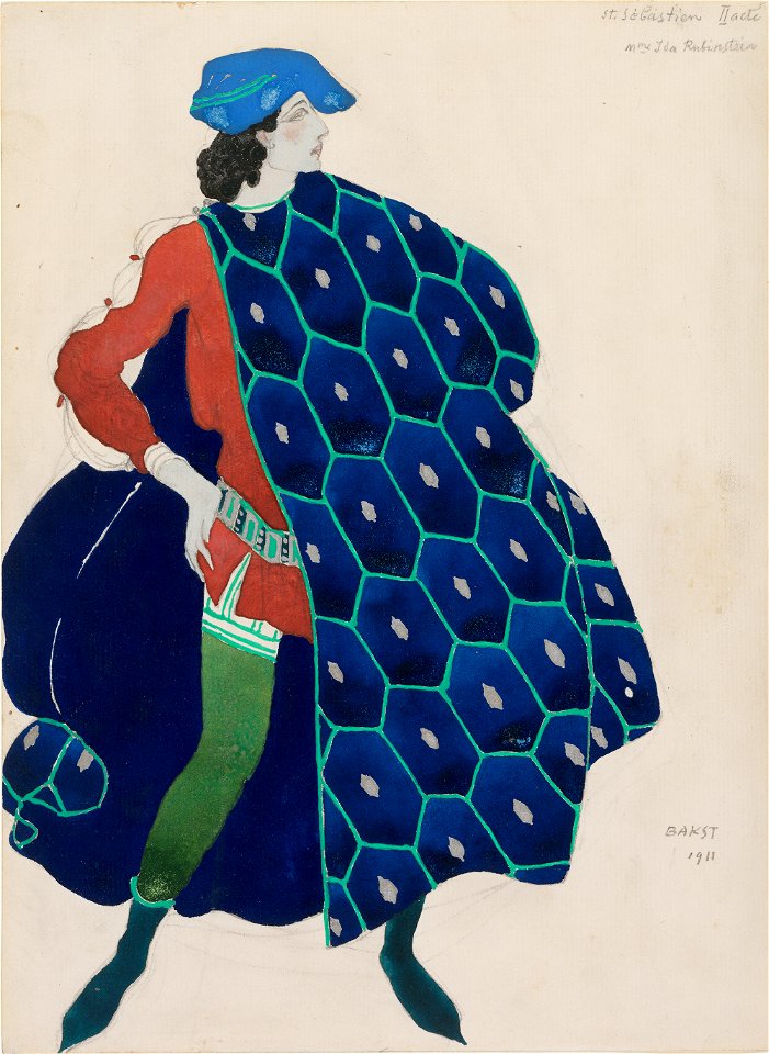 Léon Bakst - Ida Rubinstein as Saint Sebastian - 3.1.o.91 - Isabella Stewart Gardner Museum