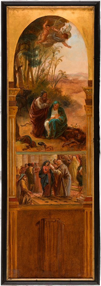 Léon Riesener - Esquisse pour l'église Saint-Eustache , Le repos pendant la fuite en Egypte - La présentation au temple - PPP4766 - Musée des Beaux-Arts de la ville de Paris