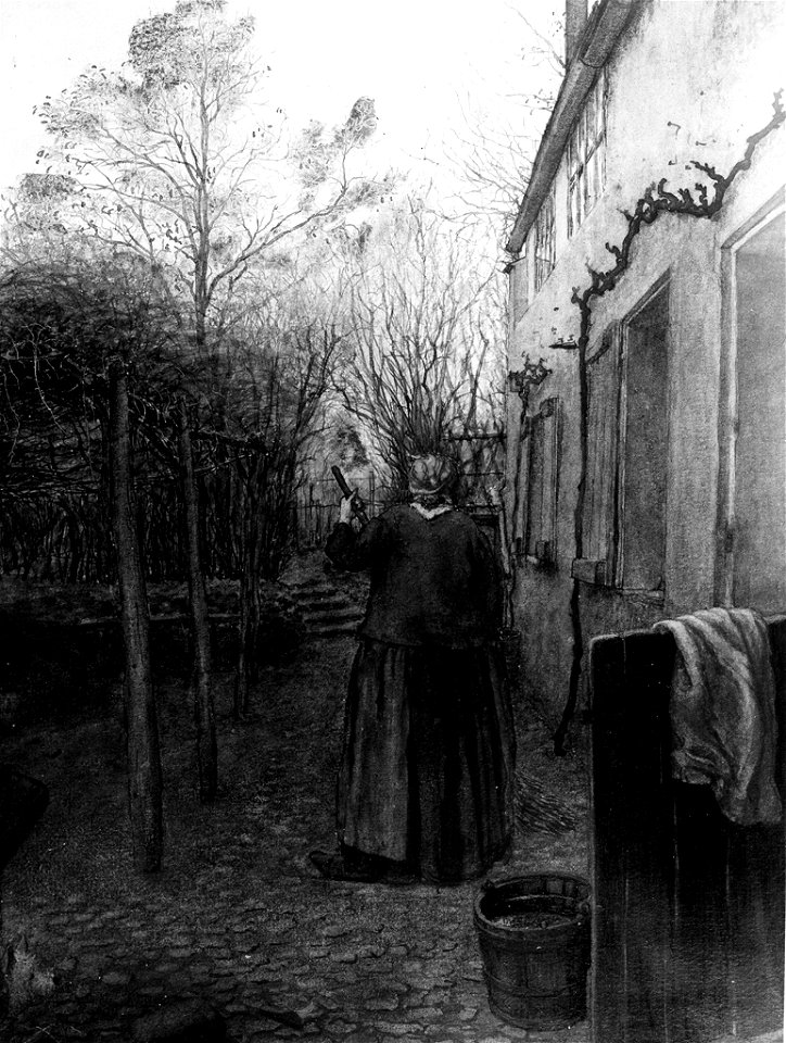 Léon Bonvin - Woman Sweeping - Walters 371668