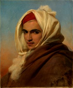 Léon Cogniet (1794-1880) - Portrait of a Young Arab Chief - RCIN 408930 - Royal Collection