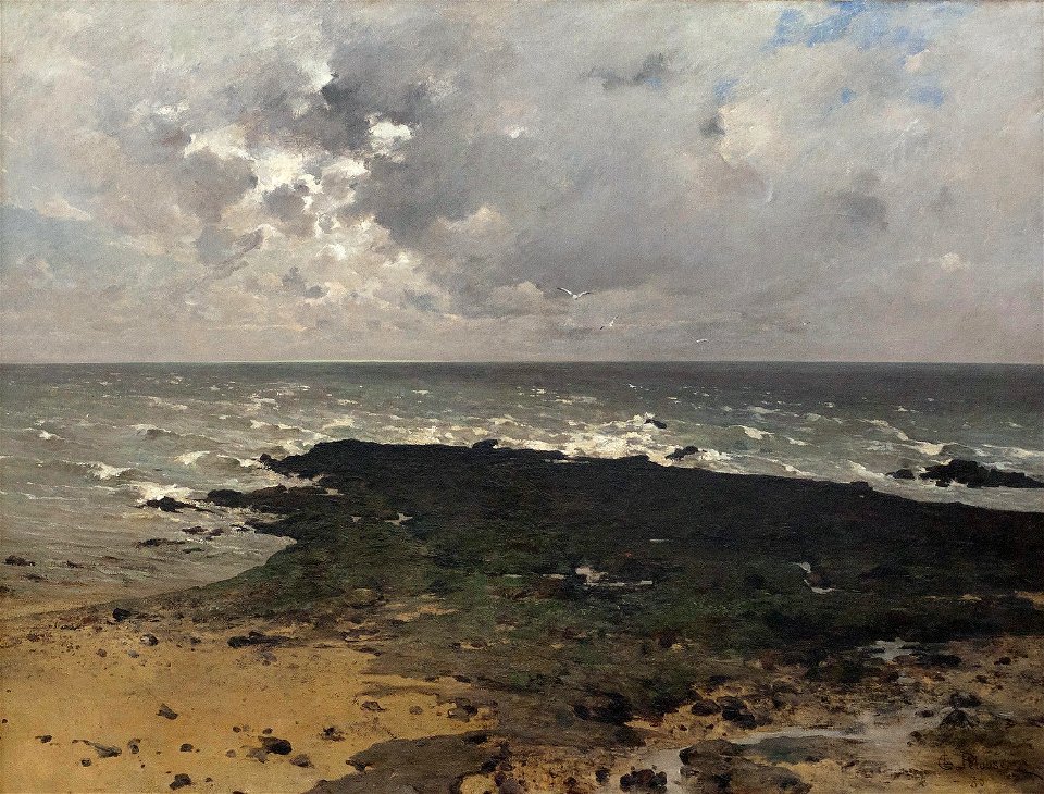 Léon Germain Pelouse Banc de rochers à Concarneau 1880