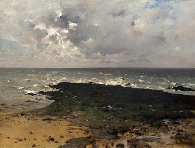 Léon Germain Pelouse Banc de rochers à Concarneau 1880