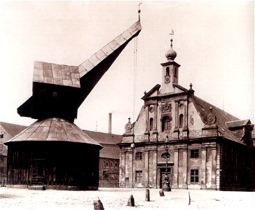 Lüneburg Kaufhaus und Kran um 1900