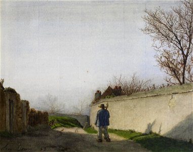 Léon Bonvin - Country Lane with Peasant - Walters 371511