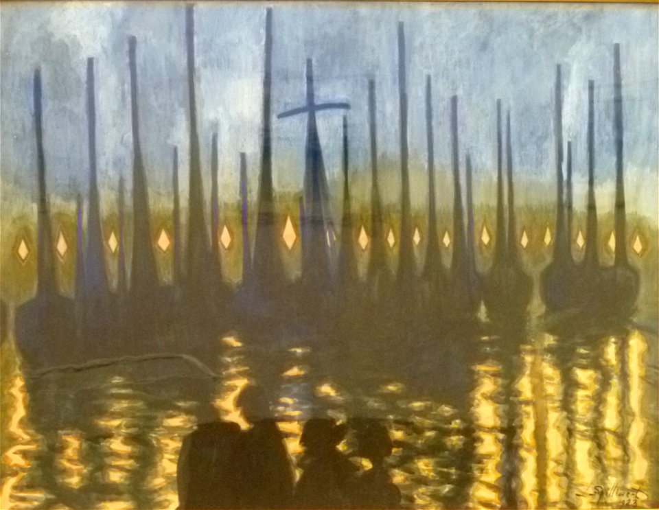 Léon Spilliaert 1923 - De masten, lichtreflecties