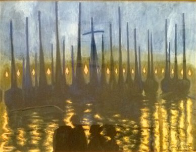 Léon Spilliaert 1923 - De masten, lichtreflecties