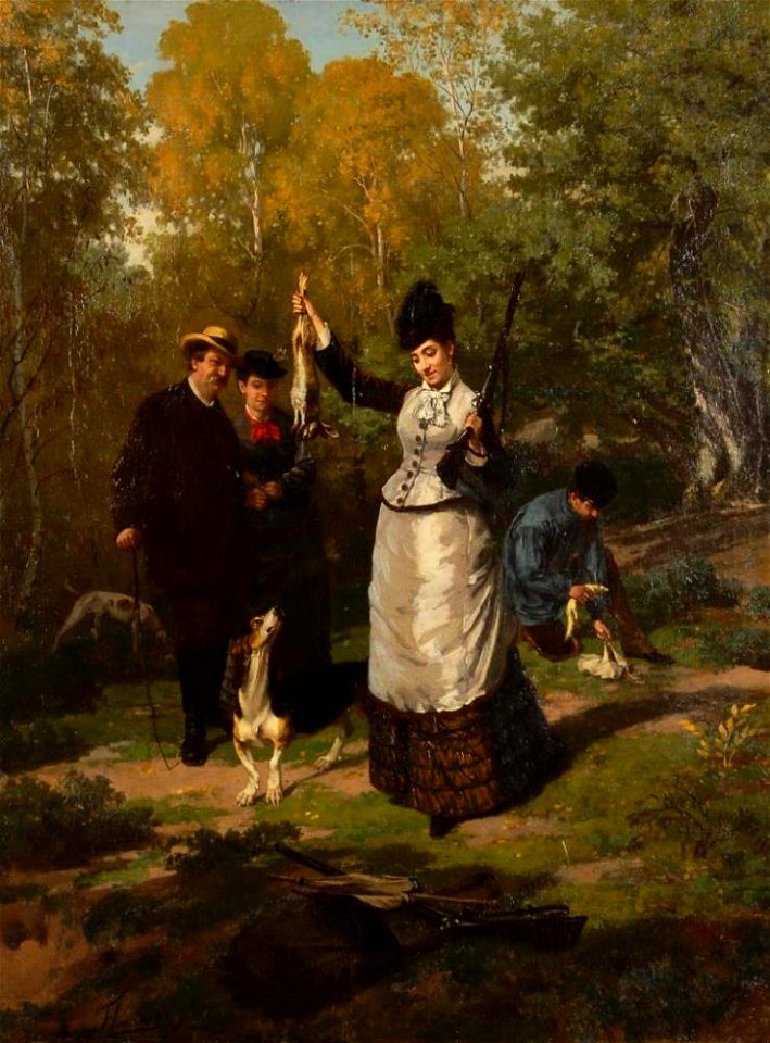 Léon Flanneau Erfolgreiche Jagd 1875