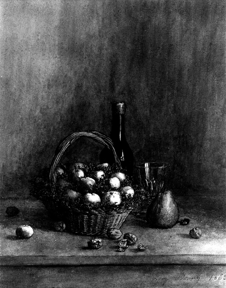 Léon Bonvin - Still Life with Wine and Fruit - Walters 371651