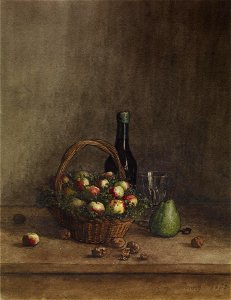 Léon Bonvin - Still Life with Wine and Fruit - Walters 371651 (2)