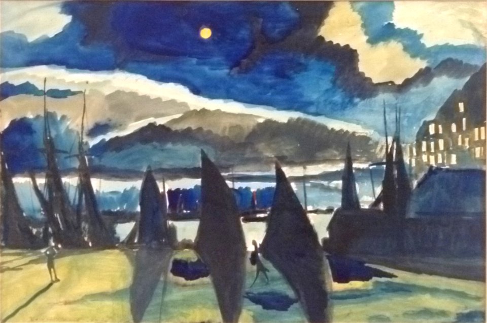 Léon Spilliaert 1920 - De visserskreek bij nacht