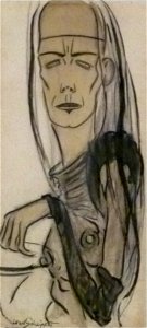 Léon Spilliaert (1902) - Gesluierde vrouw met beker in de hand