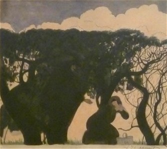 Léon Spilliaert (1917) - De ontmoeting - Ontwerp voor Mariken van Nieumeghen