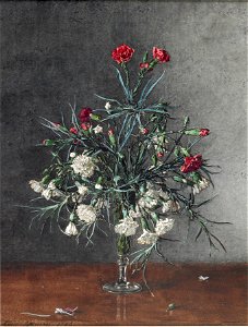 Léon Bonvin - Vase of Red and White Carnations - Walters 371503 (2)