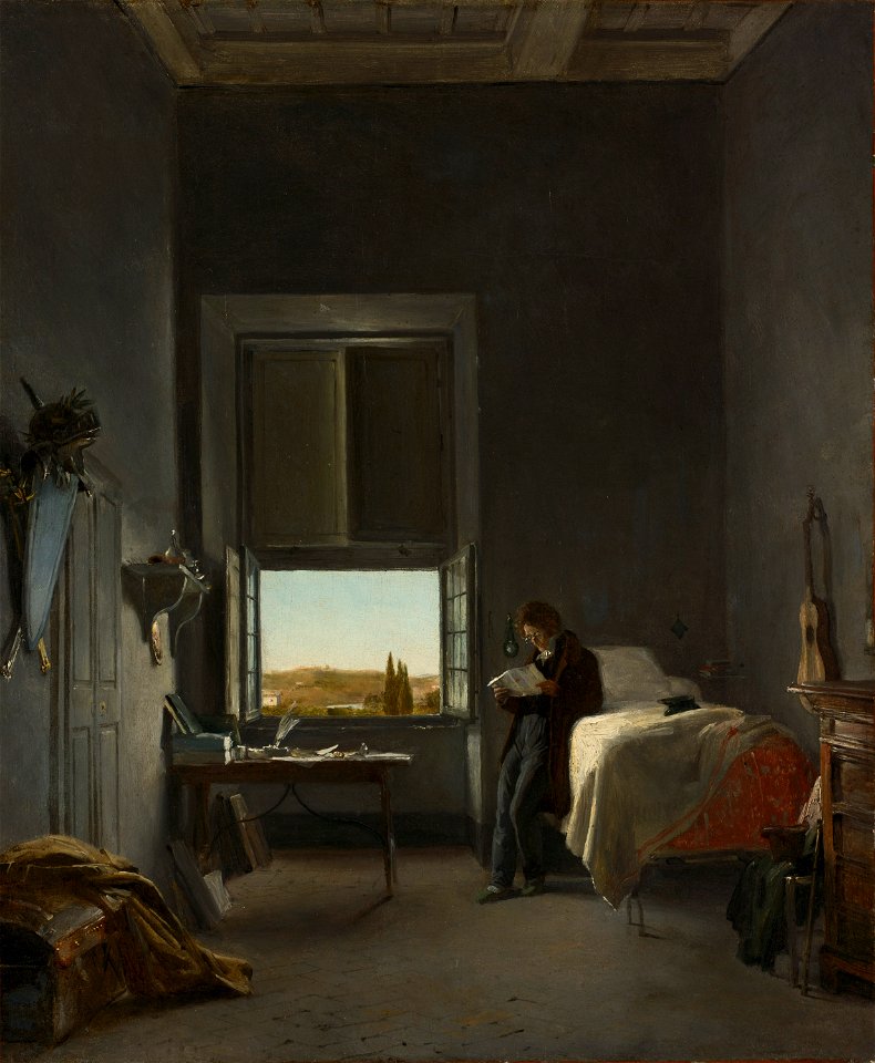 Léon Cogniet - The Artist in His Room at the Villa Medici, Rome - 1978.51 - Cleveland Museum of Art